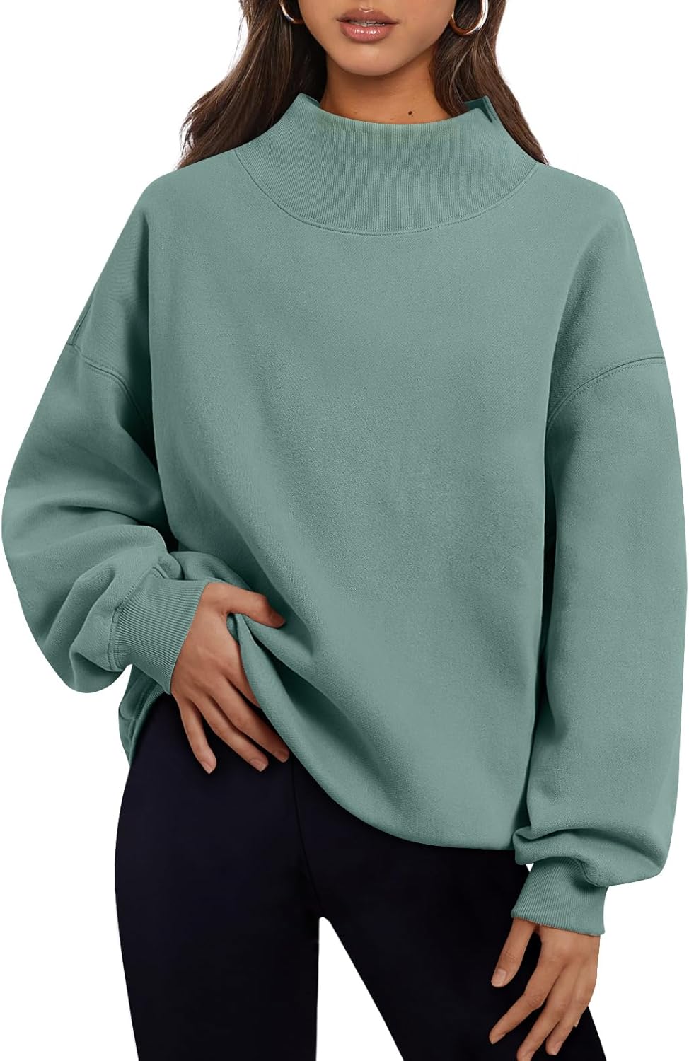 Trendy Queen Womens Oversized Sweatshirts Turtleneck Pullover Long Sleeve Hoodies Trendy Queen Womens Oversized Sweatshirts Turtleneck Pullover Long Sleeve Hoodies Tops Fall Fashion Outfits 2024 Clothes