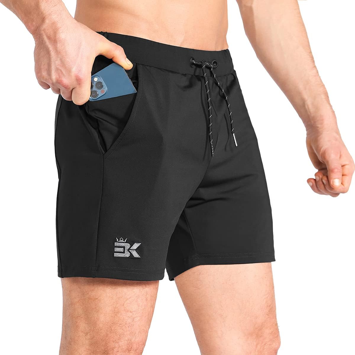 BROKIG Men’s Lightweight Gym Shorts,Bodybuilding Quick Dry Running Athletic Workout Shorts for Men with Pockets