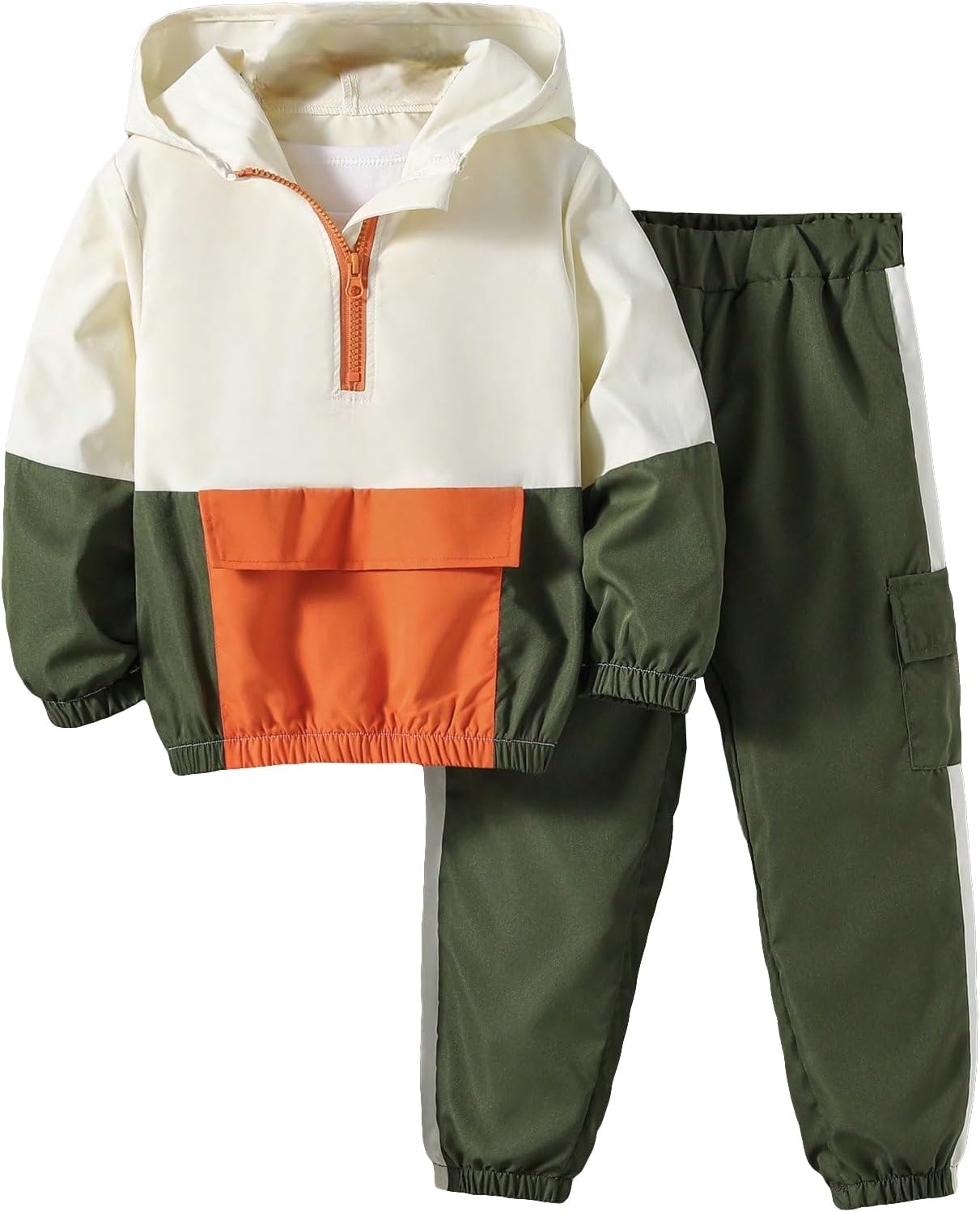 COZYEASE Boy’s Half Zip Pullover Hoodie Sweatshirt and Pants Sweat Set with Pockets 2 Piece Outfits Tracksuit
