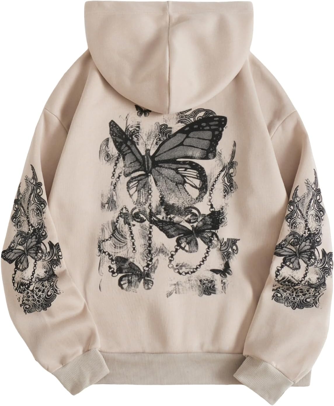 COZYEASE Women’s Slogan Graphic Print Drawstring Hoodie Kangaroo Pocket Thermal Sweatshirt