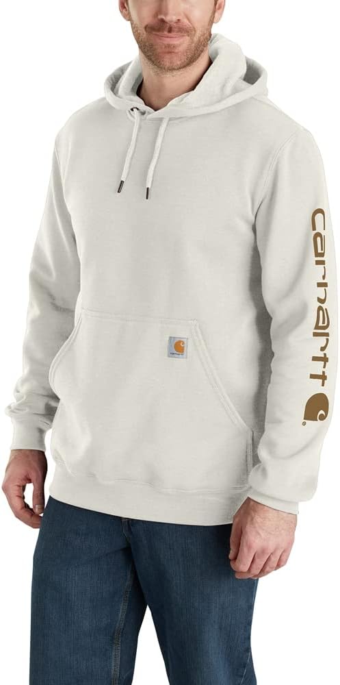Carhartt Men’s Loose Fit Midweight Logo Sleeve Graphic Sweatshirt