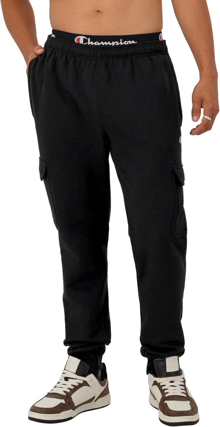 Champion Men’s Joggers, Powerblend, Ankle-length Joggers, Sweatpants for Men with Pockets (Reg. Or Big & Tall)