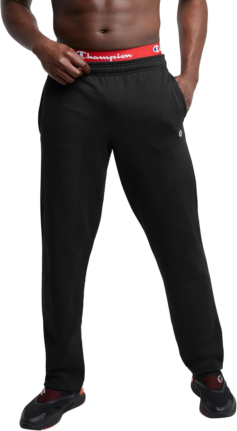 Champion Men’s Sweatpants, Powerblend, Fleece, Open-bottom Sweatpants (Reg. Or Big & Tall)