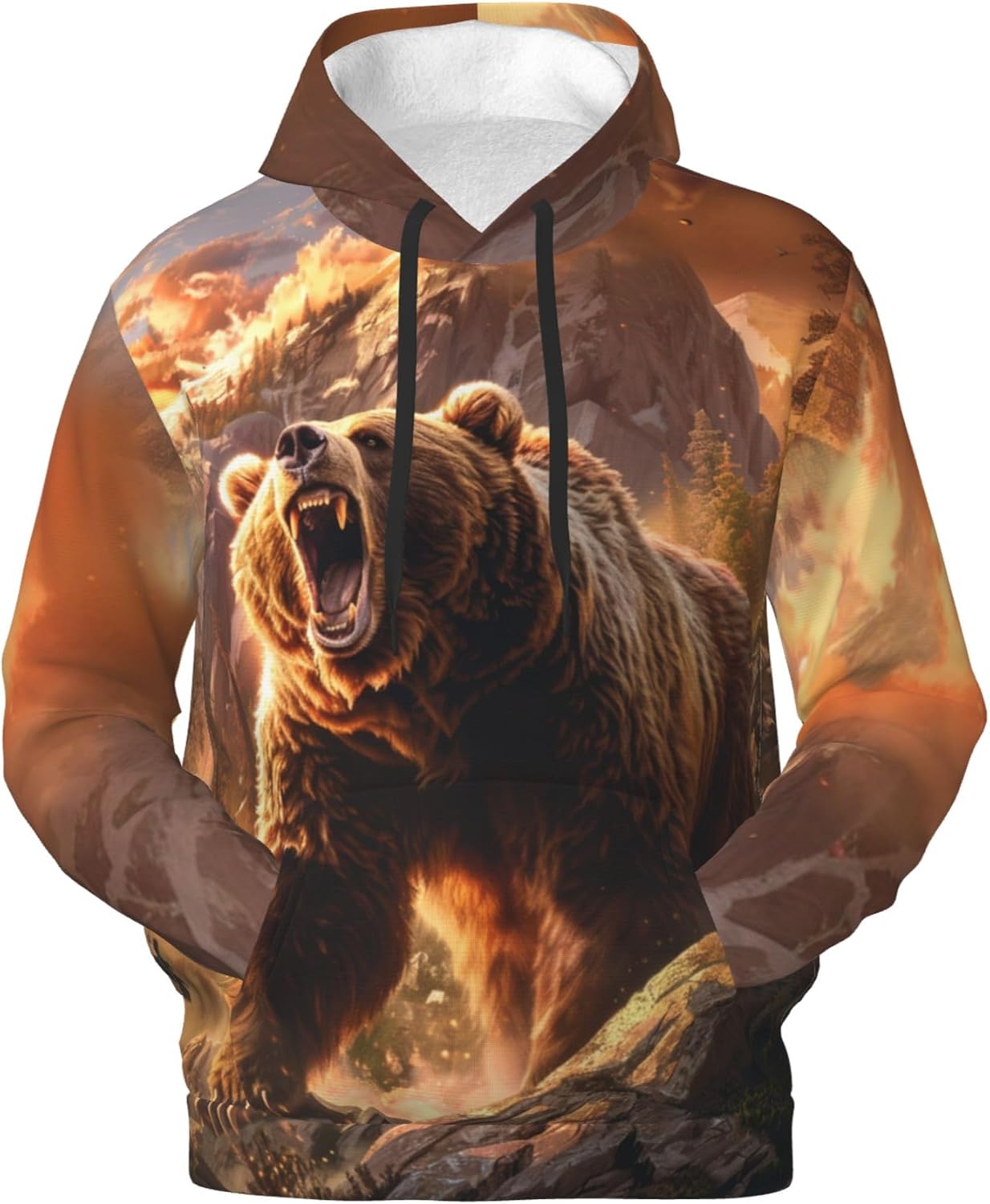 Cool Hoodies for Men Graphic Mens Hoodies Funny Men’s Novelty Hoodies 3D Print Pullover Hooded Sweatshirt with Big Pockets