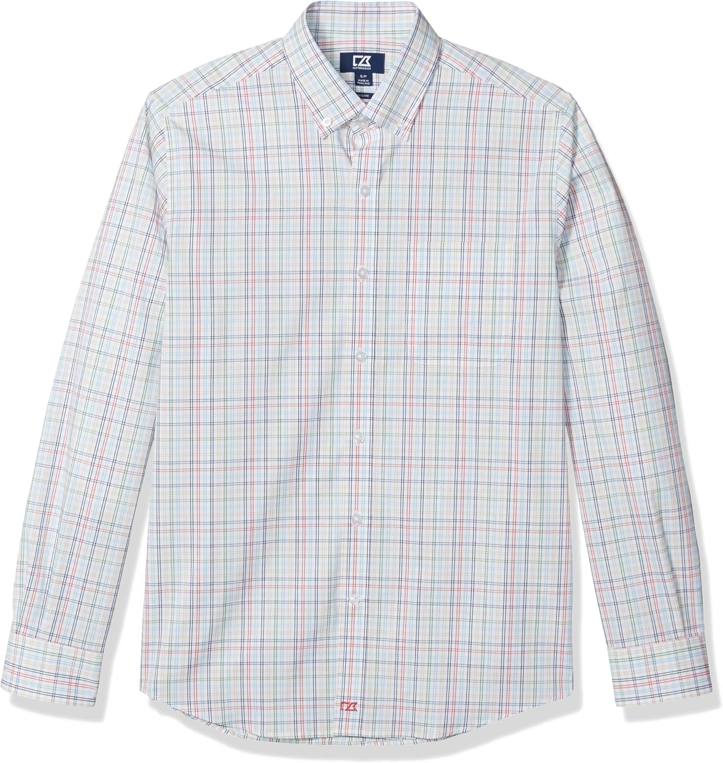 Cutter & Buck Men’s Long Sleeve Anchor Multi Color Plaid Button Up Shirt