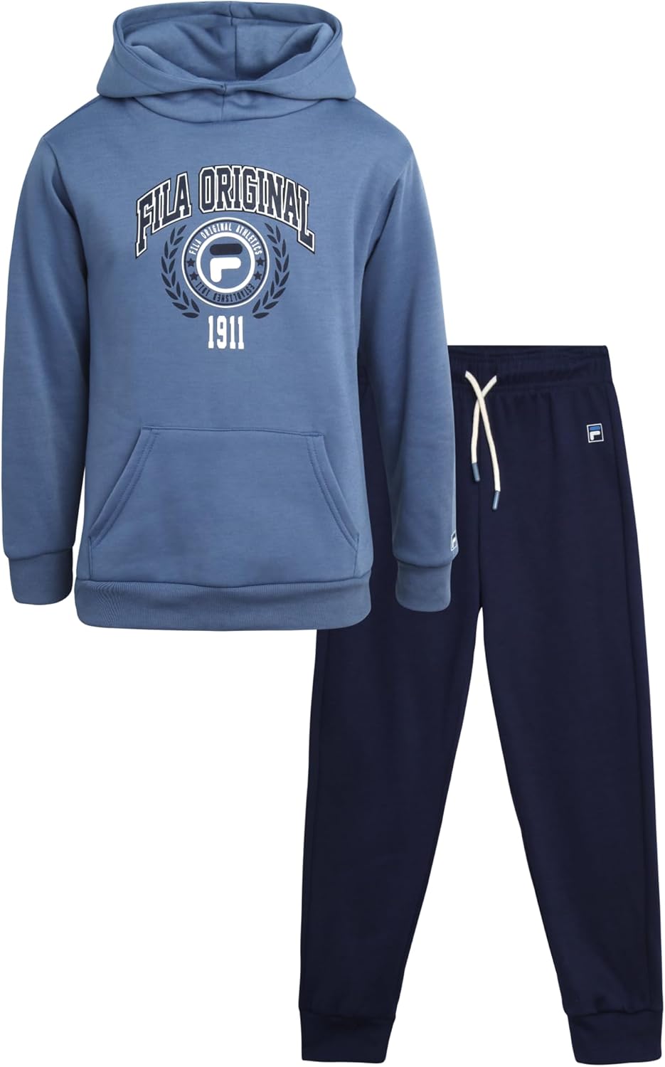 Fila Boys’ Sweatsuit Set – 2 Piece Athletic Hoodie Sweatshirt and Active Jogger Sweatpants – Boys Activewear Jogset (8-12)
