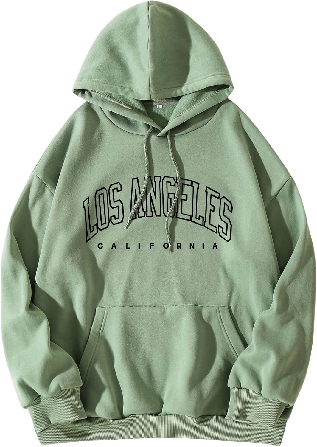 Floerns Men’s Letter Graphic Print Lightweight Hoodies Long Sleeve Drawstring Pullover Sweatshirts With Pockets