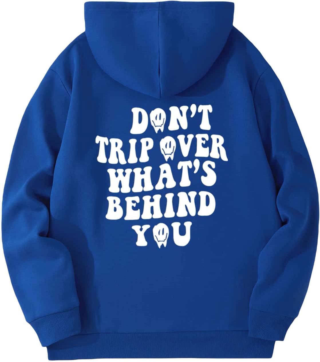 Floerns Men’s Long Sleeve Lightweight Drawstring Letter Print Graphic Hoodies Sweatshirt Tops