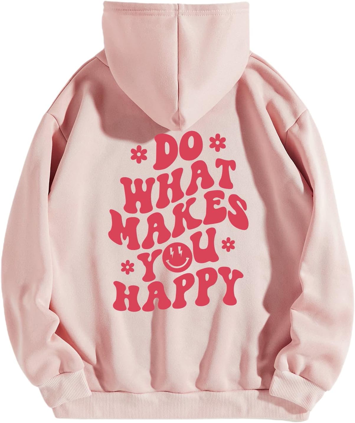 Floerns Women’s Letter Graphic Print Long Sleeve Drawstring Hoodie Sweatshirt