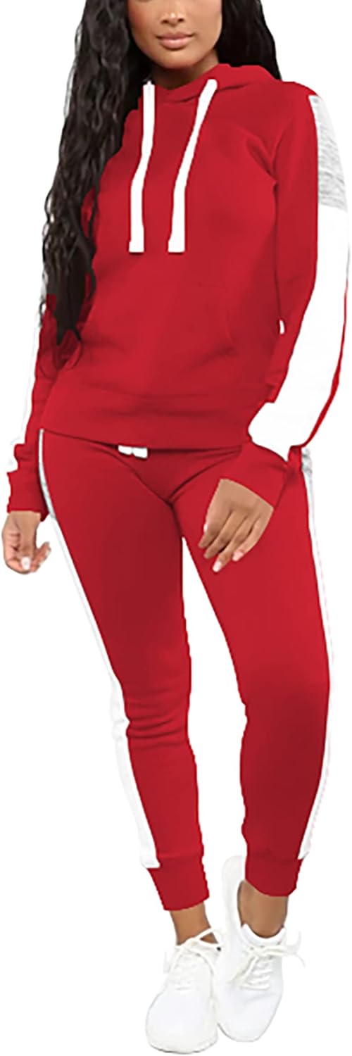 Fooullaide Sweatsuits for Women Set 2 Piece Outfit Long Sleeve Hoodies Jogging Suits Sweatpants Lounge Tracksuit with Pocket
