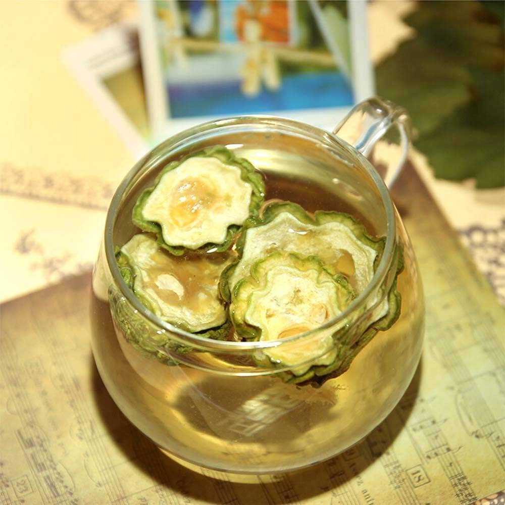 FullChea - Bitter Melon Herbal Tea - Herbal Tea Loose FullChea - Bitter Melon Herbal Tea - Herbal Tea Loose Leaf - Loose Slice Bitter Gourd - KuGua Bitter Tea - Health Tea (17.6oz/ 500g)