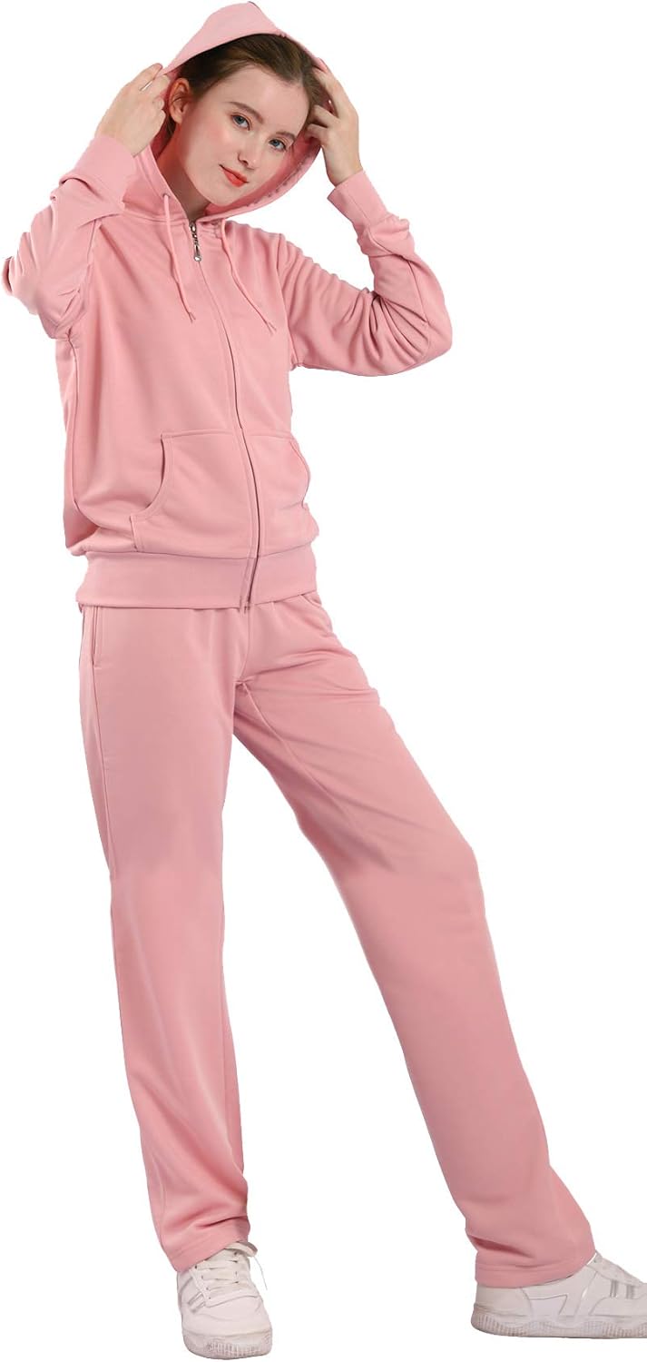 Gary Com 2 Piece Outfits Women’s Tracksuit Sets Sweatsuit Long Sleeve Hoodie and Sweat Pants Zip Up Jogger Workout Suit