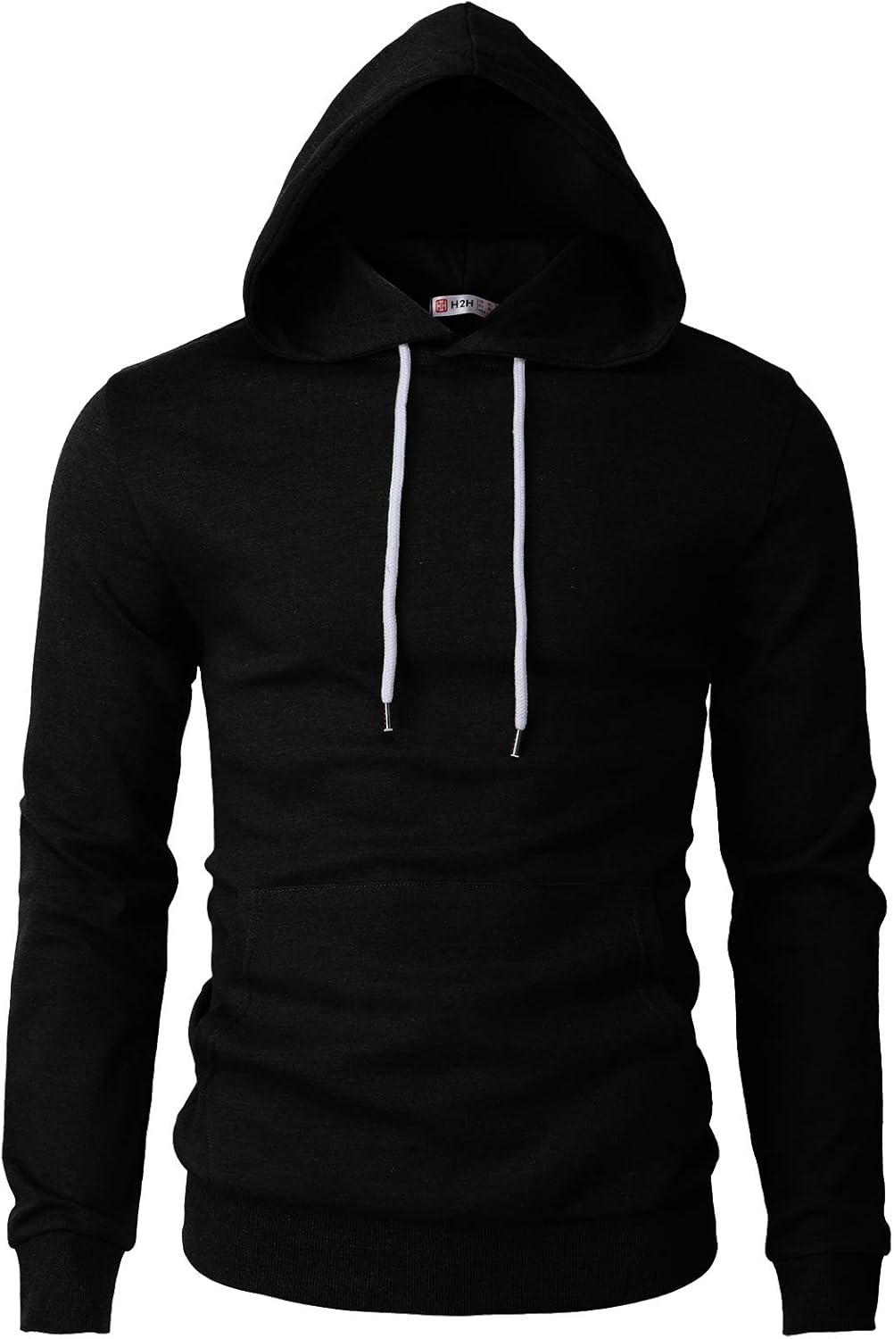 H2H Men’s Pullover Hoodie Lightweight Long Sleeve with Kangaroo Pocket Slim Fit Basic Casual Sweatshirt