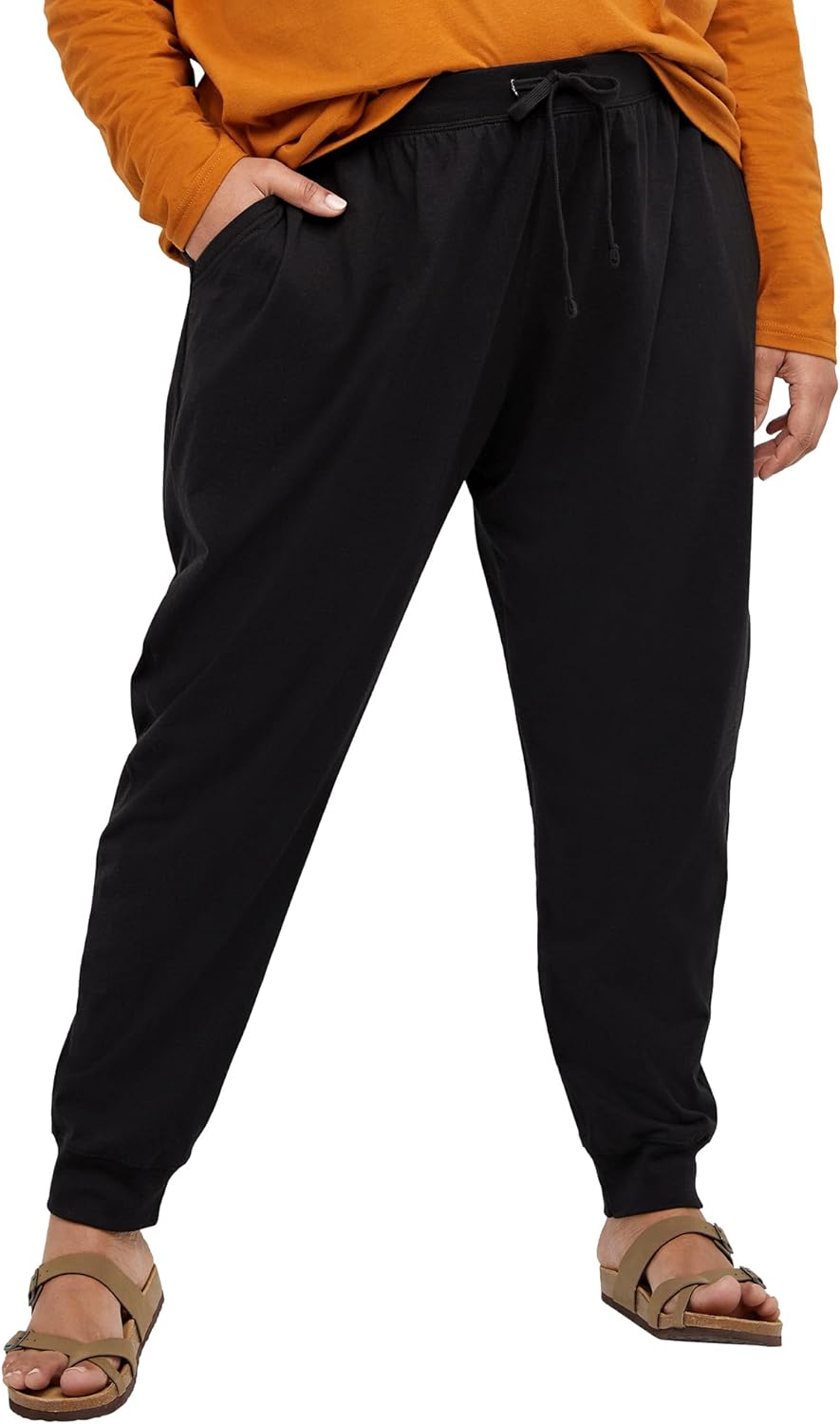 Hanes Women’s Originals Cotton Joggers, 100% Cotton Jersey Sweatpants For Women, 29 Inseam