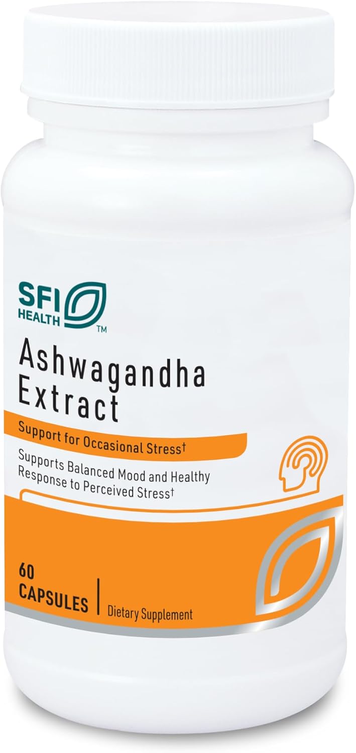 Klaire Labs Ashwagandha Extract 300mg – Ashwagandha Supplement to Promote Memory, Cognitive Function & Healthy Stress Response – Hypoallergenic Ashwagandha Root Extract (60 Capsules)
