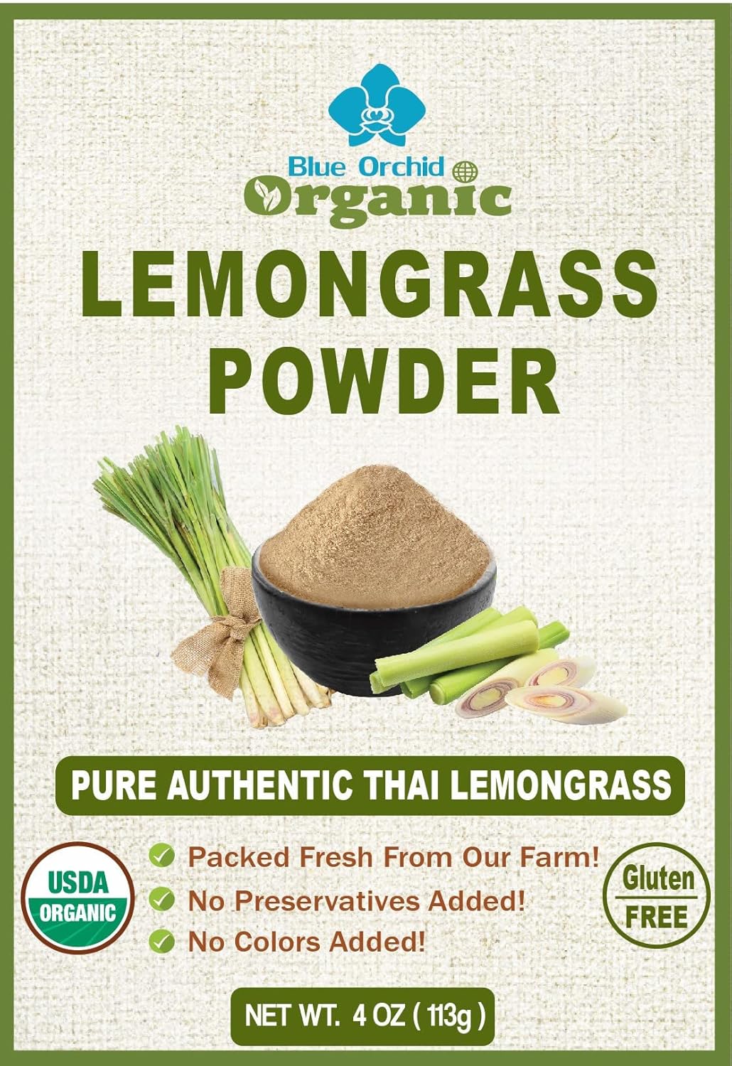 Lemongrass Powder 4 OZ – Organic Dried Thai Spice Herb – Freshly Ground Lemon Grass Stalks – Culinary Grade Seasoning for Cooking and Tea