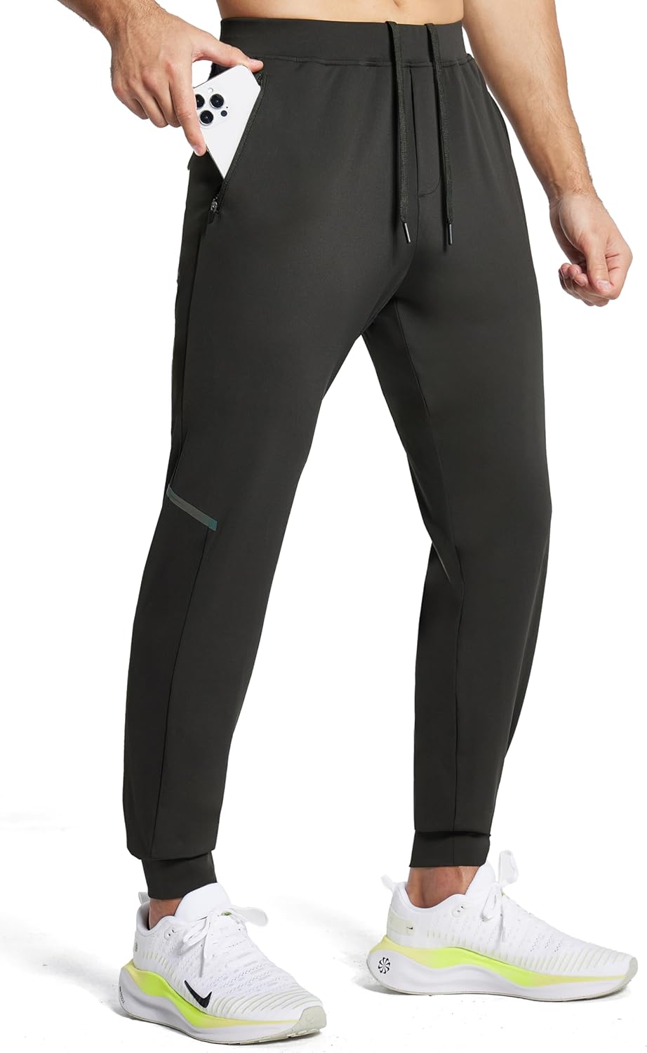 M MAROAUT Men’s Performance Joggers with Zipper Pockets, Stretch Sweatpants for Gym Workout Track Running Athletic Pants