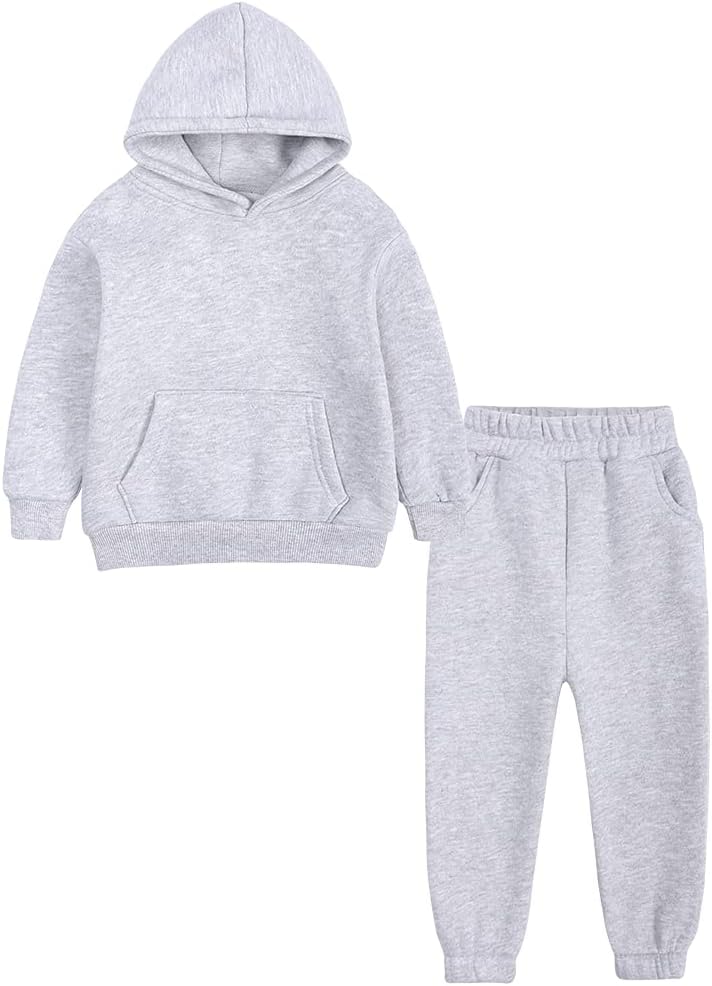 MYGBCPJS Youth 2PCS Tracksuit Set Long Sleeve Hoody Blouse TOP + Pants Boys Girl Fleece Sport Athletic Outfits