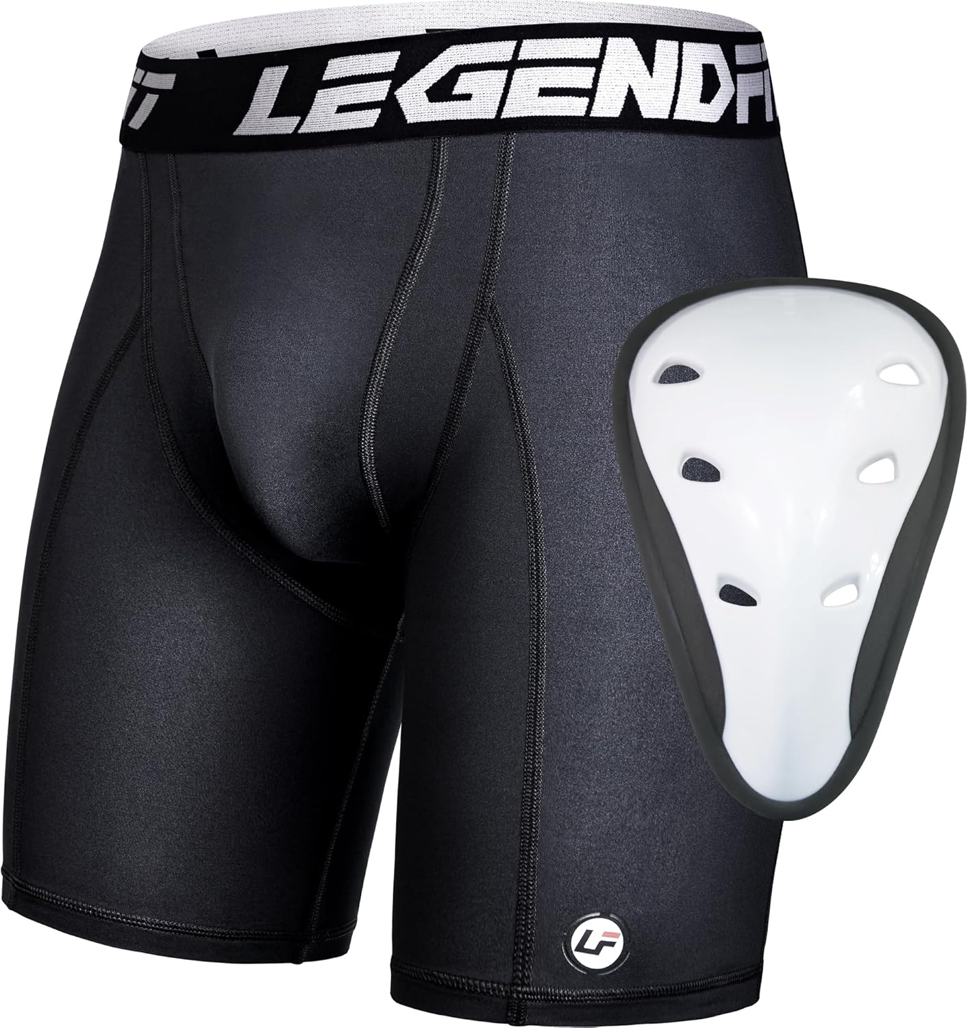 Men Baseball Football Compression Shorts w/Cup Straps Protective Athletic Sliding Underwear Lacrosse Cricket