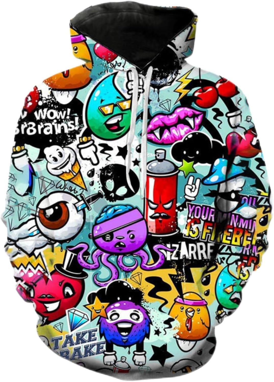 Men’s And Women’s Hip Hop Hoodie Street Novelty Hoodies 3d Printed Pullover Casual Sweatshirts