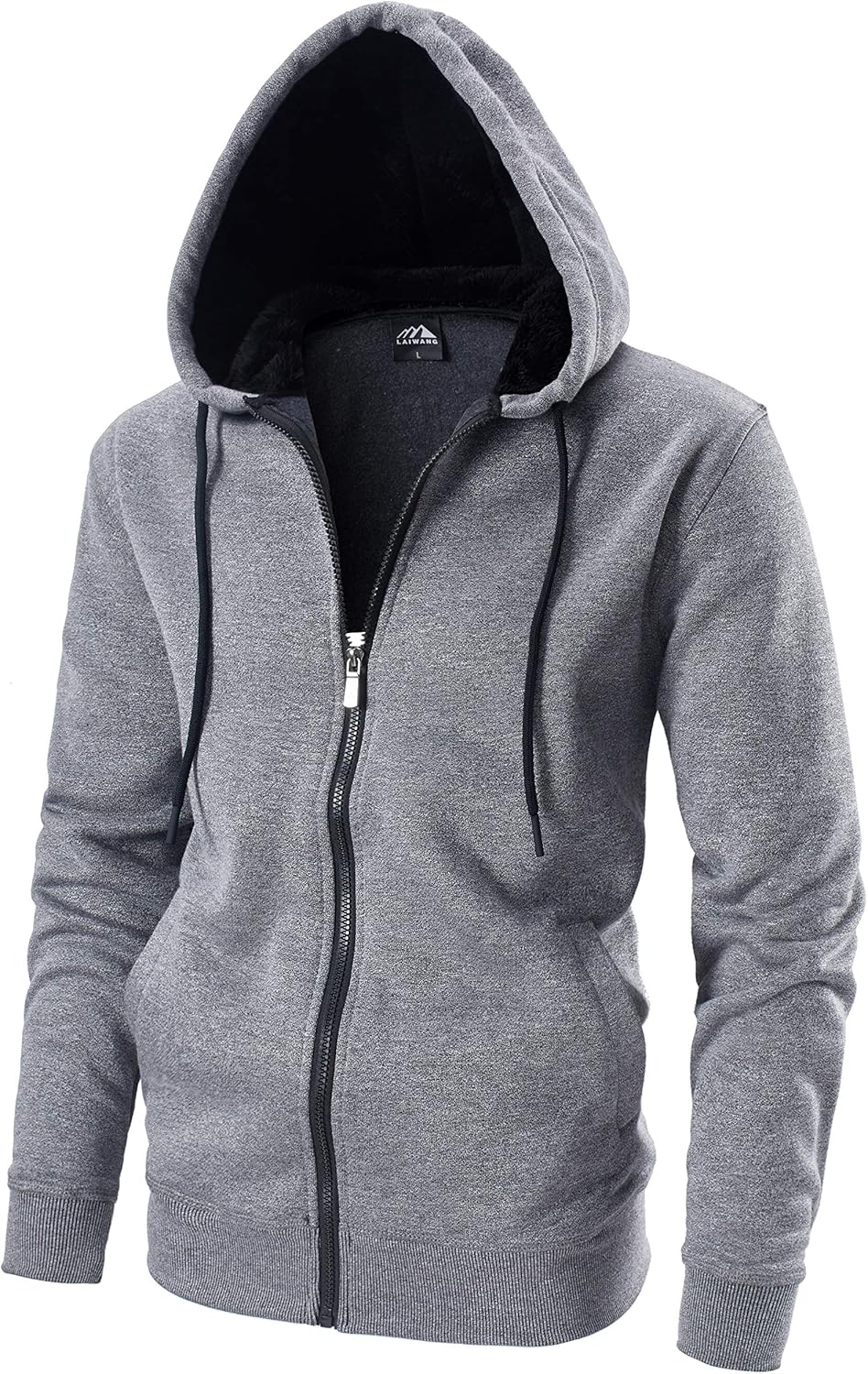 Men’s Full Zip Fleece Hoodie zippered Color Block hooded slim Fit Long Sleeve Lightweight Sweatshirt