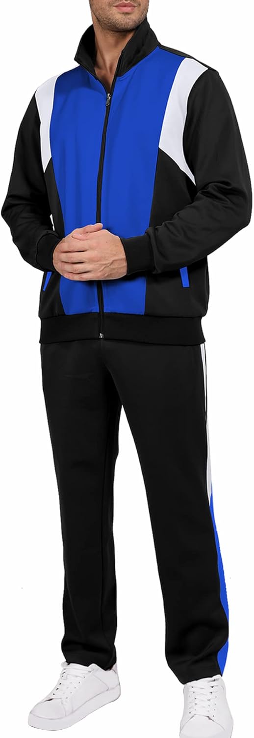 Men’s Tracksuits Casual 2 Piece Sweatsuits Sets Full Zip Track Suits Mens Athletic Running Jogging Sweat Suits Men