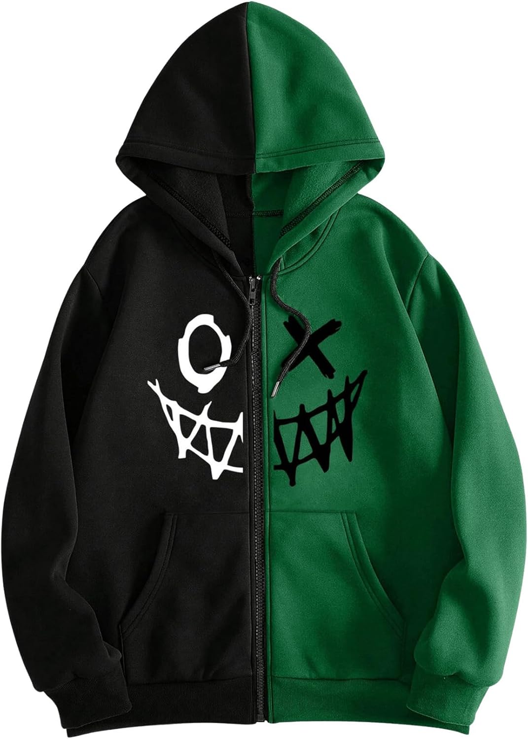 Men’s Zip Up Hoodies Graphic Long Sleeve Pullover Hoodies Sweatshirt Western Streetwear Hoodies