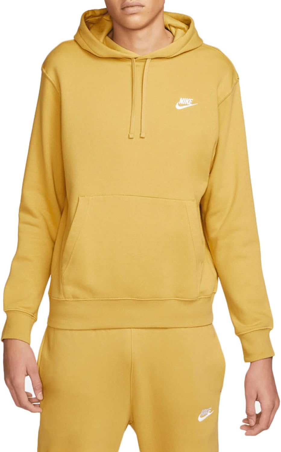 NIKE Mens CLUB HOODIE Pull Over BB Pullover Hoodie Adult BV2654-725 (WHEAT G), Size L
