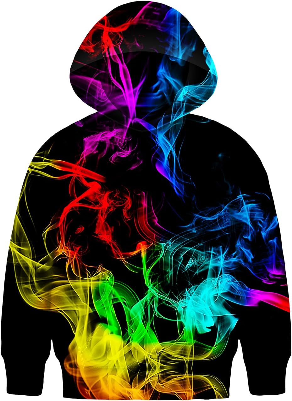 Neemanndy Kids Hoodie 3D Graphic Sweater with Pocket for Boys Girls 6-15 Years