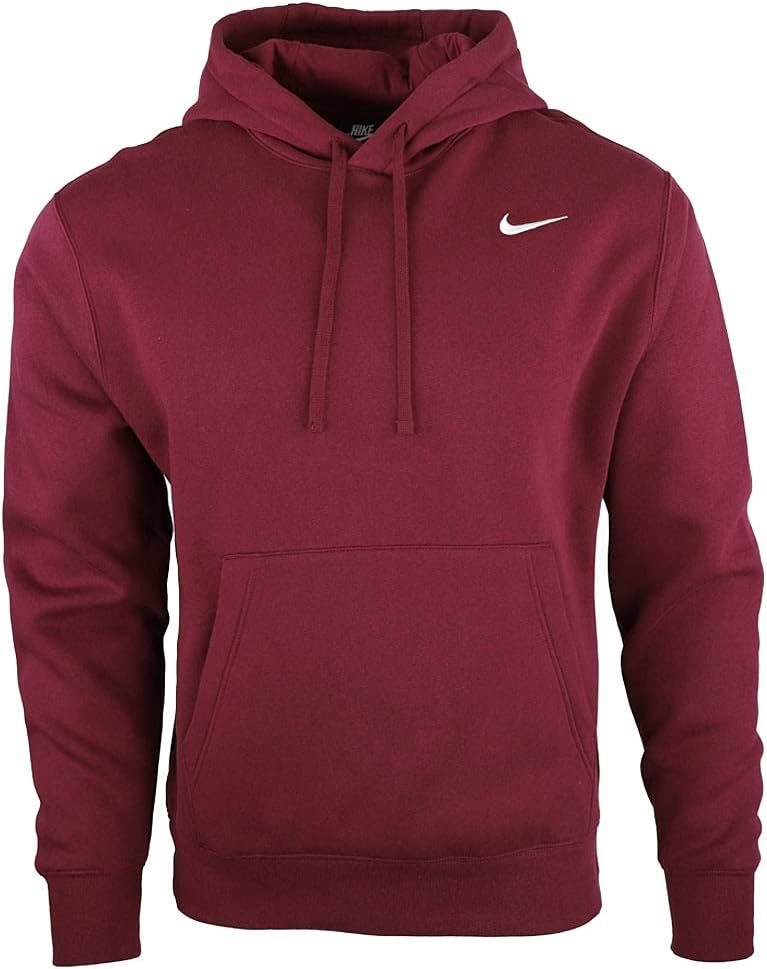Nike Club Fleece Pullover Hoodie Dark Maroon