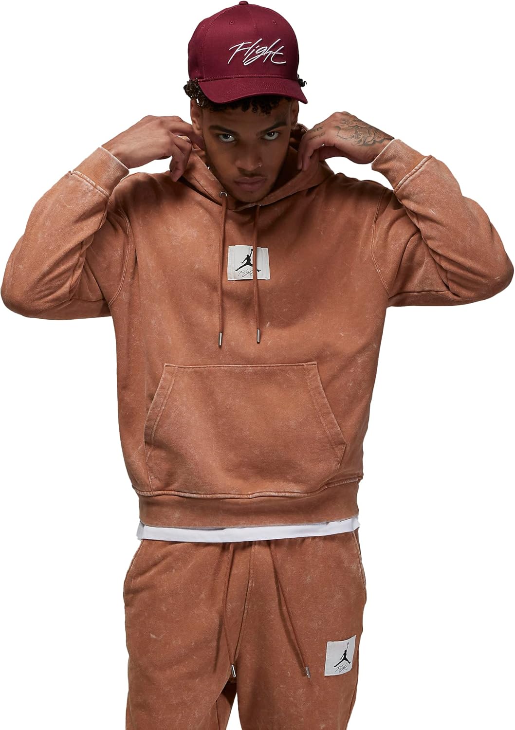Nike Jordan Essentials Fleece Men’s Hoodie (as1, alpha, m, regular, regular, Mineral Clay)