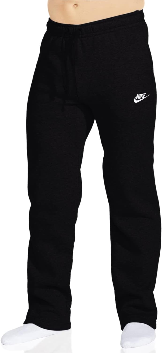 Nike Men’s Sportswear Open Hem Club Pants, Black/White, XXX-Large