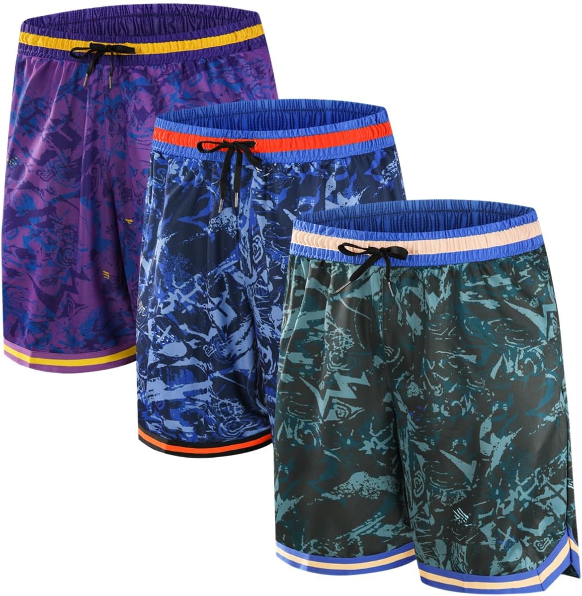 OPALOS 2/3 Pack Active Athletic Shorts for Men, Basketball Shorts with Pockets