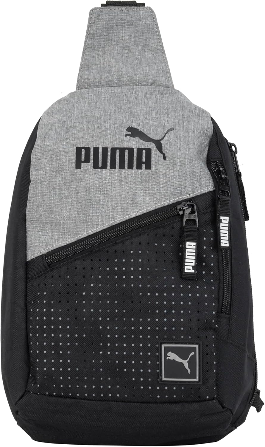 PUMA EVERCAT SIDEWALL SLING BACKPACK, One Size, Heather Grey