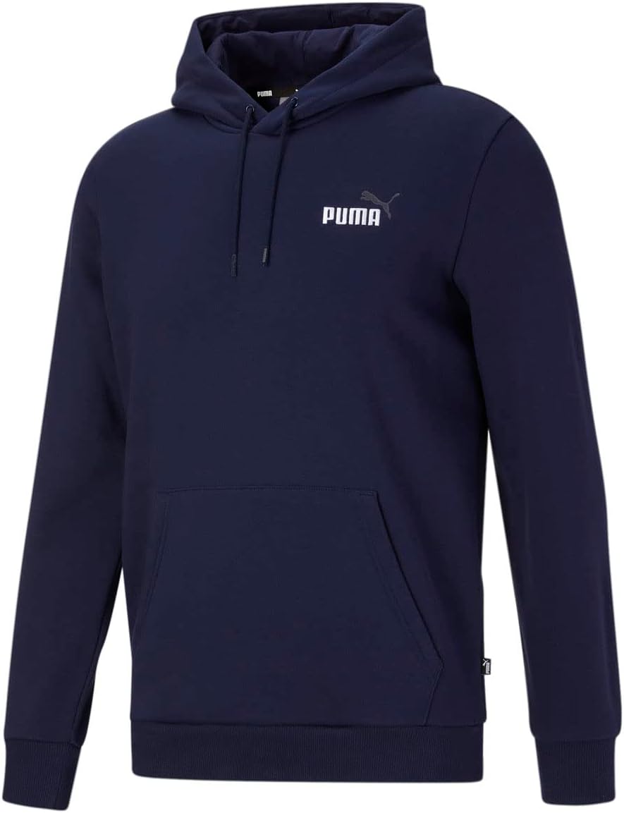 PUMA – Mens Ess+ Embroidery Logo Hoodie, Color Peacoat, Size: X-Large