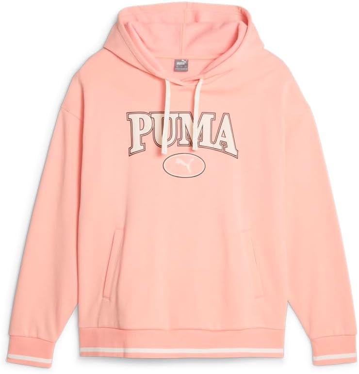PUMA Womens Squad Fleece Hoodie S Peach Smoothie
