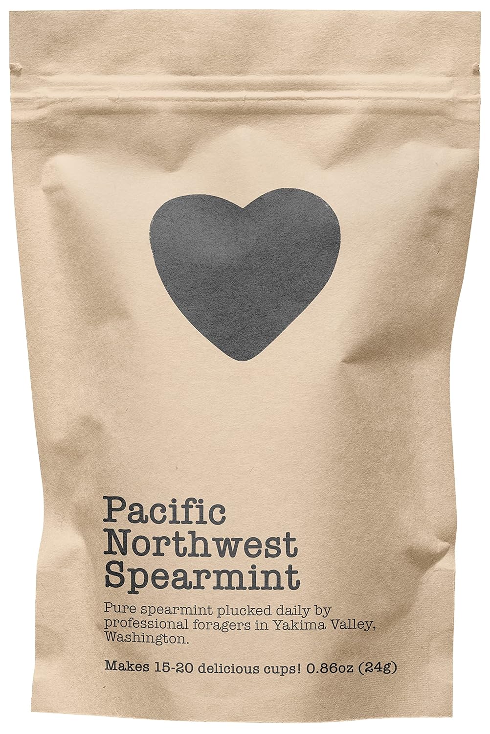 Pacific Northwest Spearmint, 15-20 Servings, Eco-Conscious Zip Pouch, Caffeine Free, Pure Loose Leaf Tea Grown in America, 0.86 Ounce (Small)