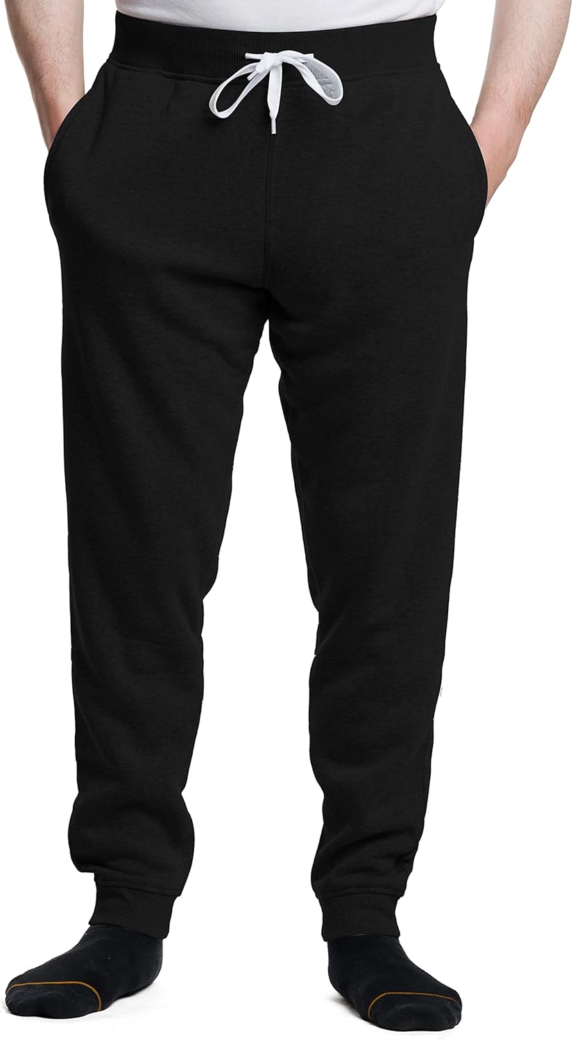 Premium Wear Men’s Jogger Sweatpants – Lightweight, Super Soft, 100% Polyester | Elastic Drawstring, Deep Pockets, Tag-Free