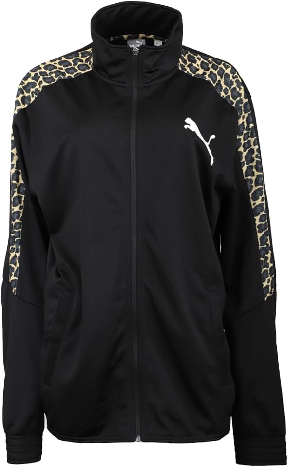 Puma Mens Contrast Track/Field Coats Jackets Outerwear Full Zip – Black