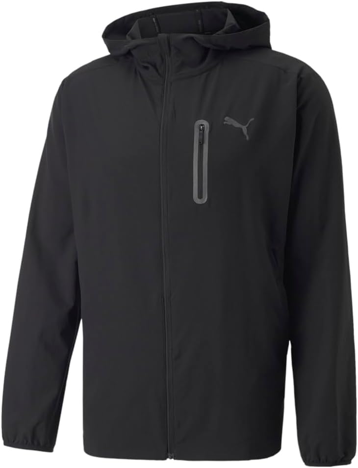 Puma Mens Ultraweave Train Full-Zip Jacket Training Athletic Outerwear Casual 4-Way Stretch – Black