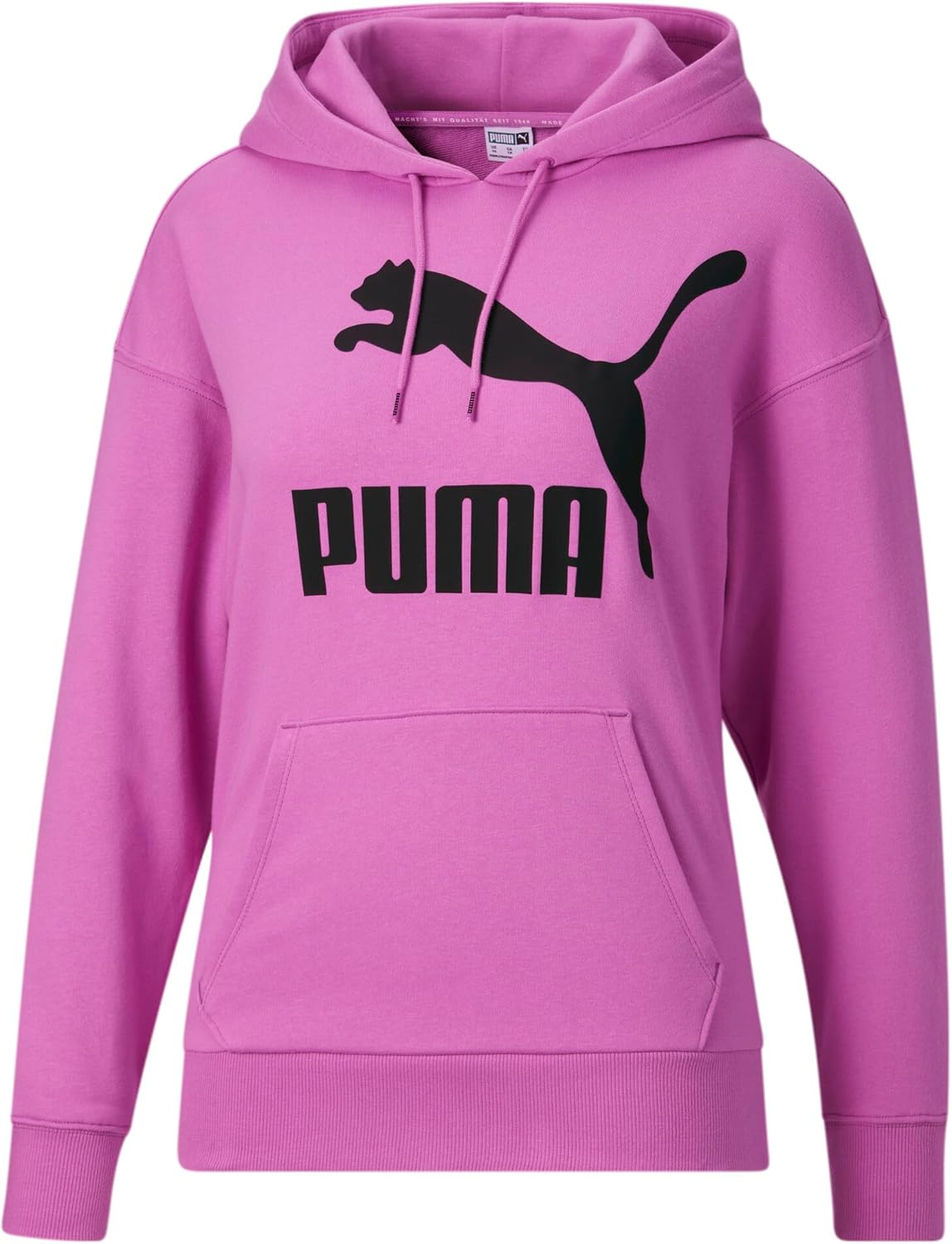Puma Womens Classics Logo Hoodie Casual Outerwear Casual Pockets – Pink