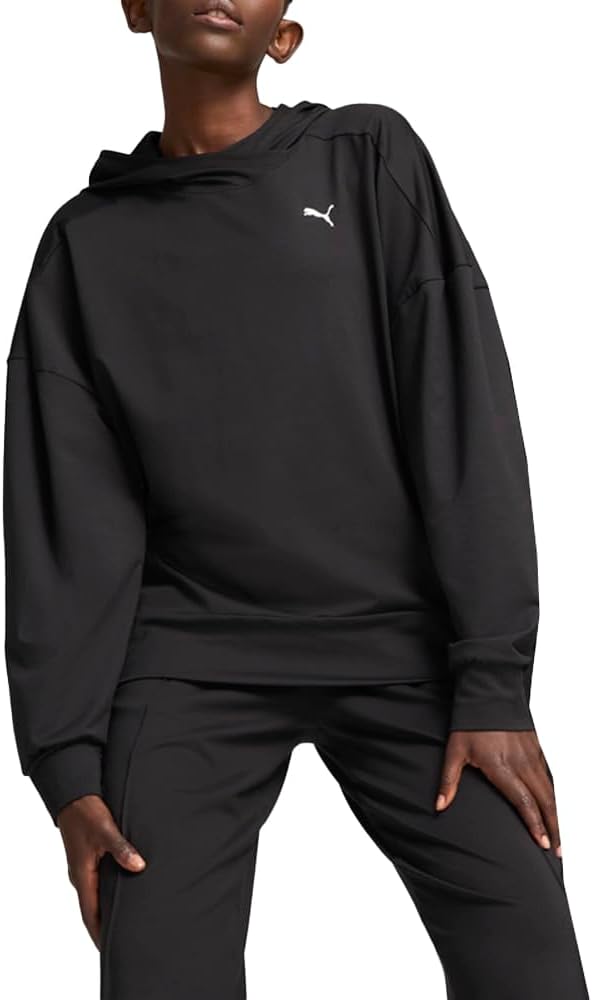 Puma Womens Cloudspun Hoodie Casual Outerwear Casual – Black