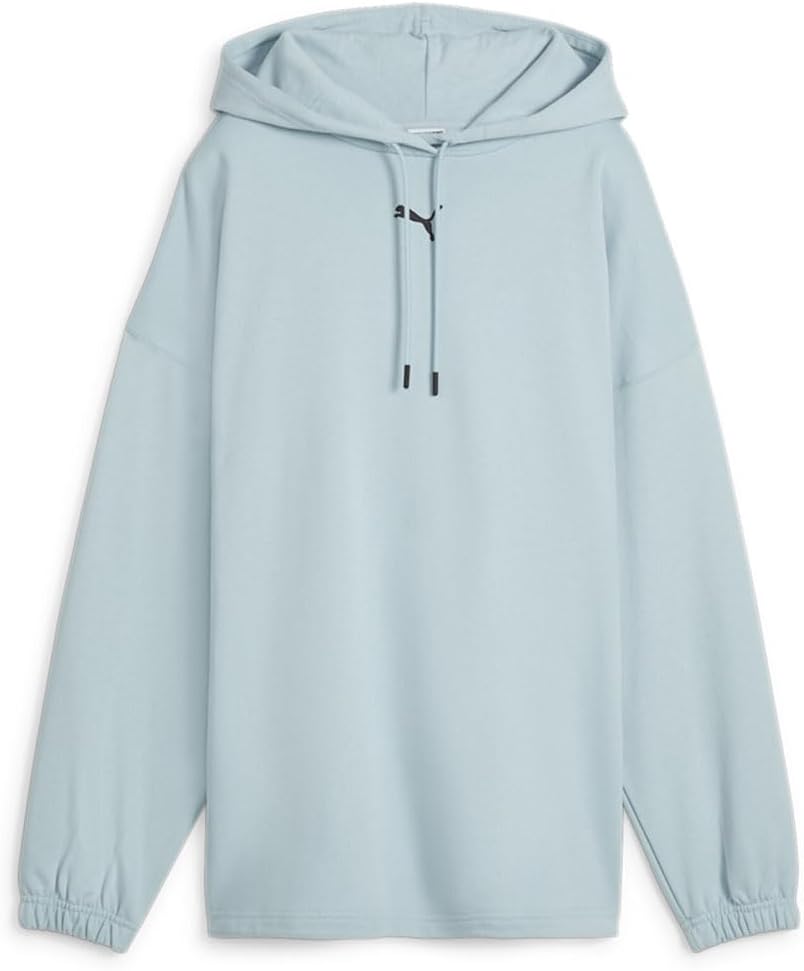 Puma Womens Dare To Small Logo Oversized Hoodie Casual Outerwear Casual – Blue
