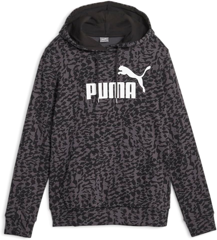 Puma Womens Essentials Animal Graphics Hoodie Casual Outerwear Casual – Black