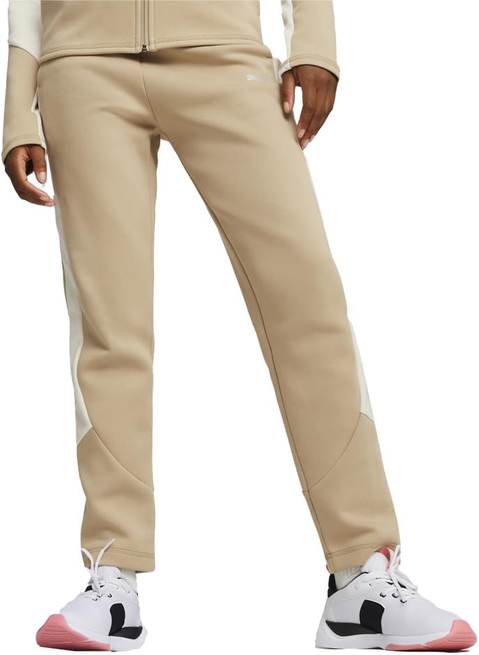 Puma Womens Evostripe Sweatpants Training Casual Drawstring – Beige
