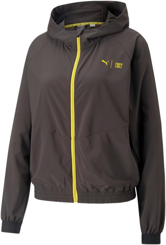 Puma Womens First Mile X Woven Jacket Athletic Outerwear Casual – Black