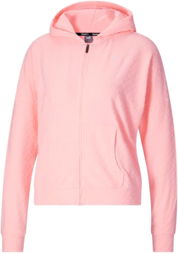 Puma Womens Fit Branded Fleece Hoodies Athletic Outerwear Casual Pockets – Pink