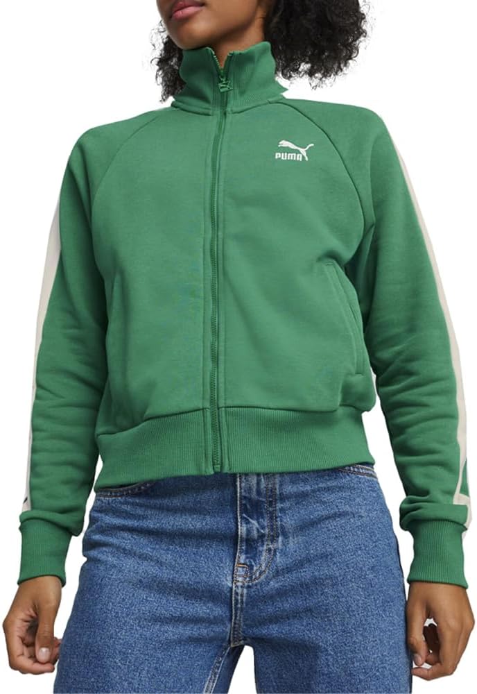 Puma Womens Iconic T7 Athletic Outerwear Casual Full Zip – Green