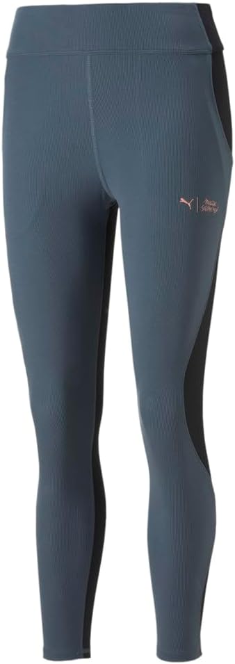Puma Womens Maggie X 78 High Waisted Athletic Leggings Casual Moisture Wicking – Blue