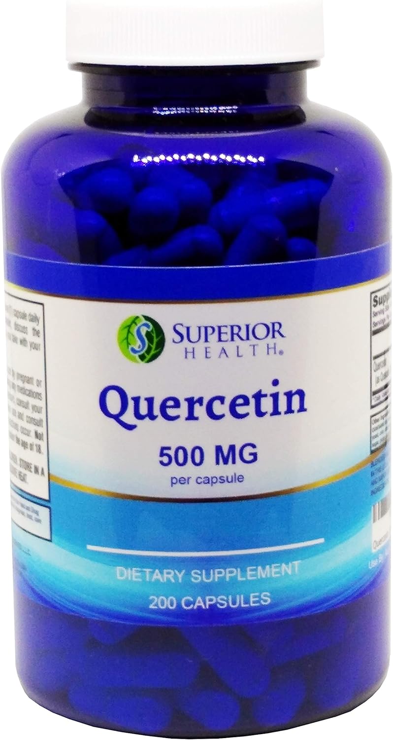 Quercetin 500mg Supplement – 200 Capsules – Quercetin Dihydrate